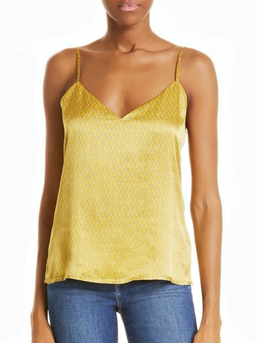L'AGENCE Jane Silk Geometric Cami NWT